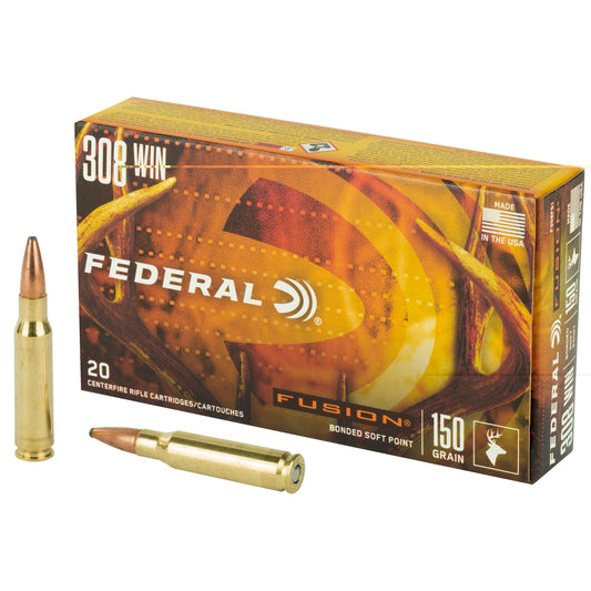 Federal, Fusion, .308 Winchester, 150 Grain, Boat Tail, 20 Round Box