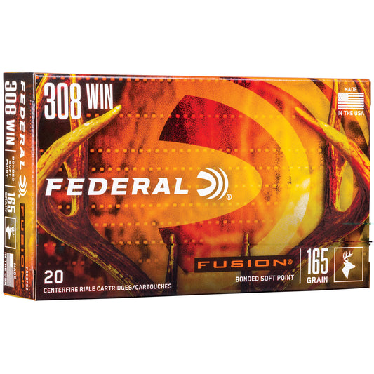 Federal, Fusion, .308 Winchester, 165 Grain, Boat Tail, 20 Round Box