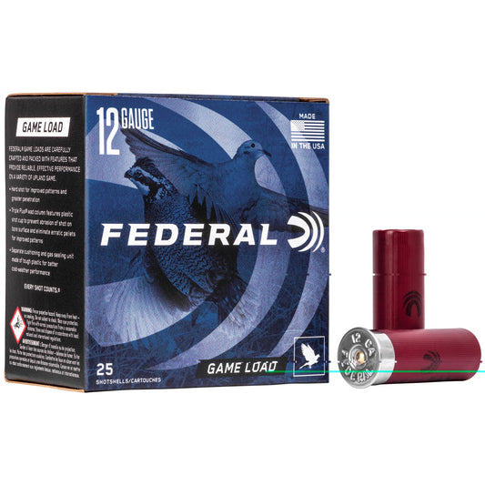 Federal, Game Load, 12 Gauge, 2.75", #6, 3.25 Dram, 1oz, Shotshell, 25 Round Box