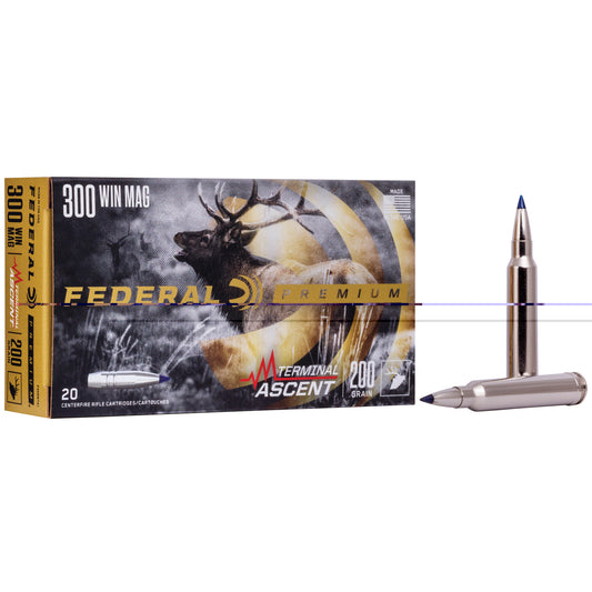 Federal, Premium, 300 Winchester Magnum, 200 Grain, Terminal Ascent, 20 Round Box