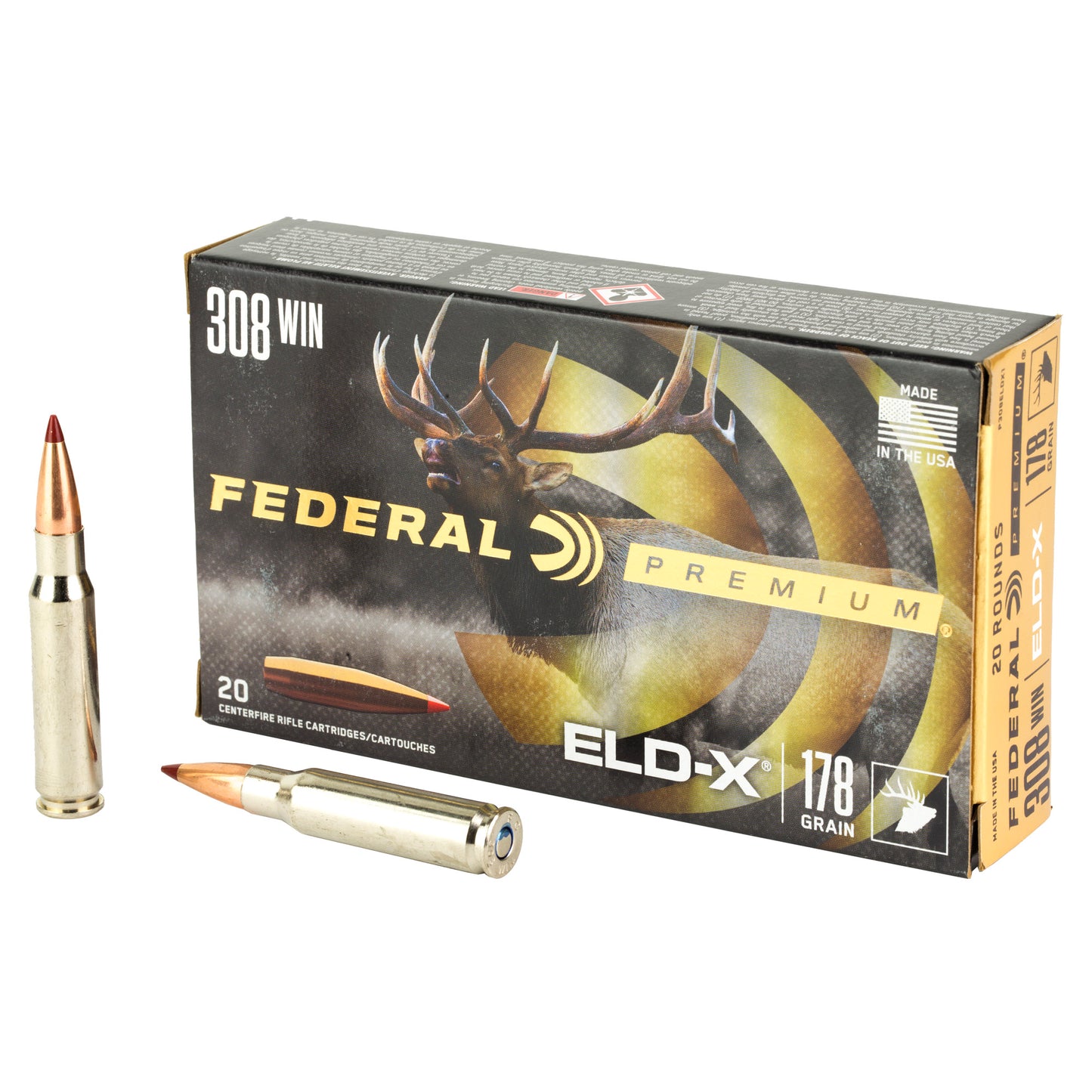 Federal, Federal Premium, Extremely Low Drag eXpanding, .308 Winchester, 178 Grain, Polymer Tip, 20 Round Box