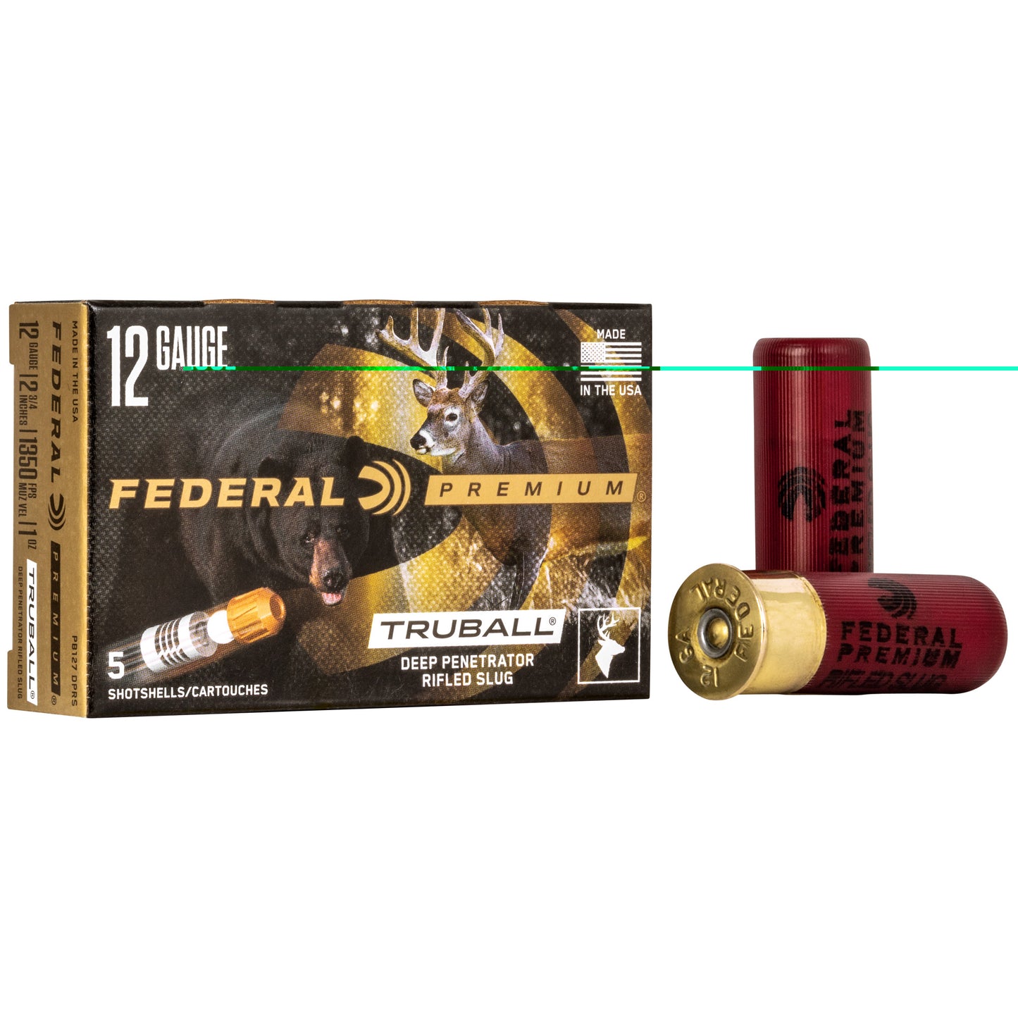 Federal, Premium, Vital-Shok, 12 Gauge, 2.75", 1oz, TruBall, 5 Round Box