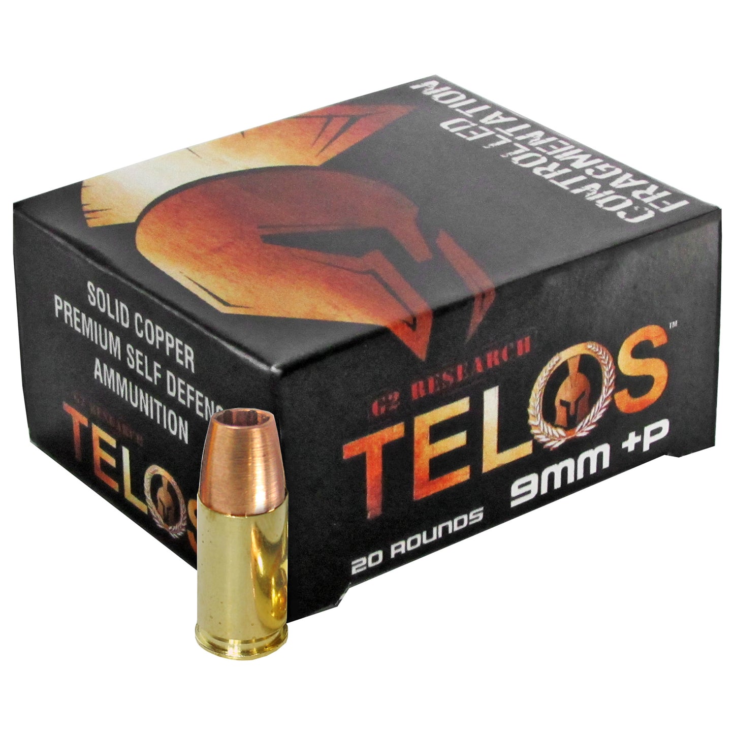 G2 Research, Telos, 9MM +P, 92 Grain, Lead Free Copper, 20 Round Box