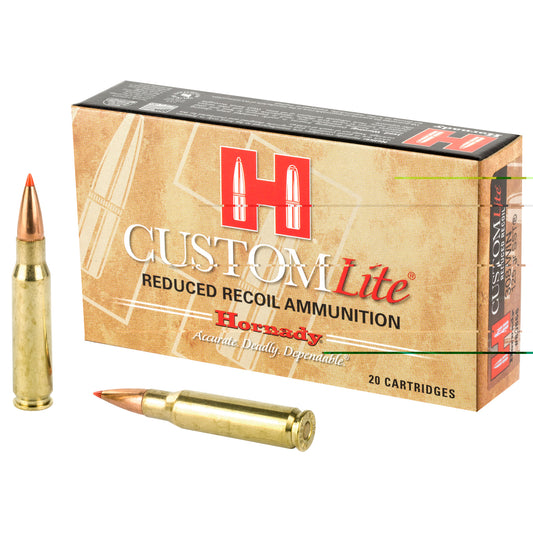 Hornady, Custom Lite, .308 Winchester, 125 Grain, SST, Low Recoil, 20 Round Box