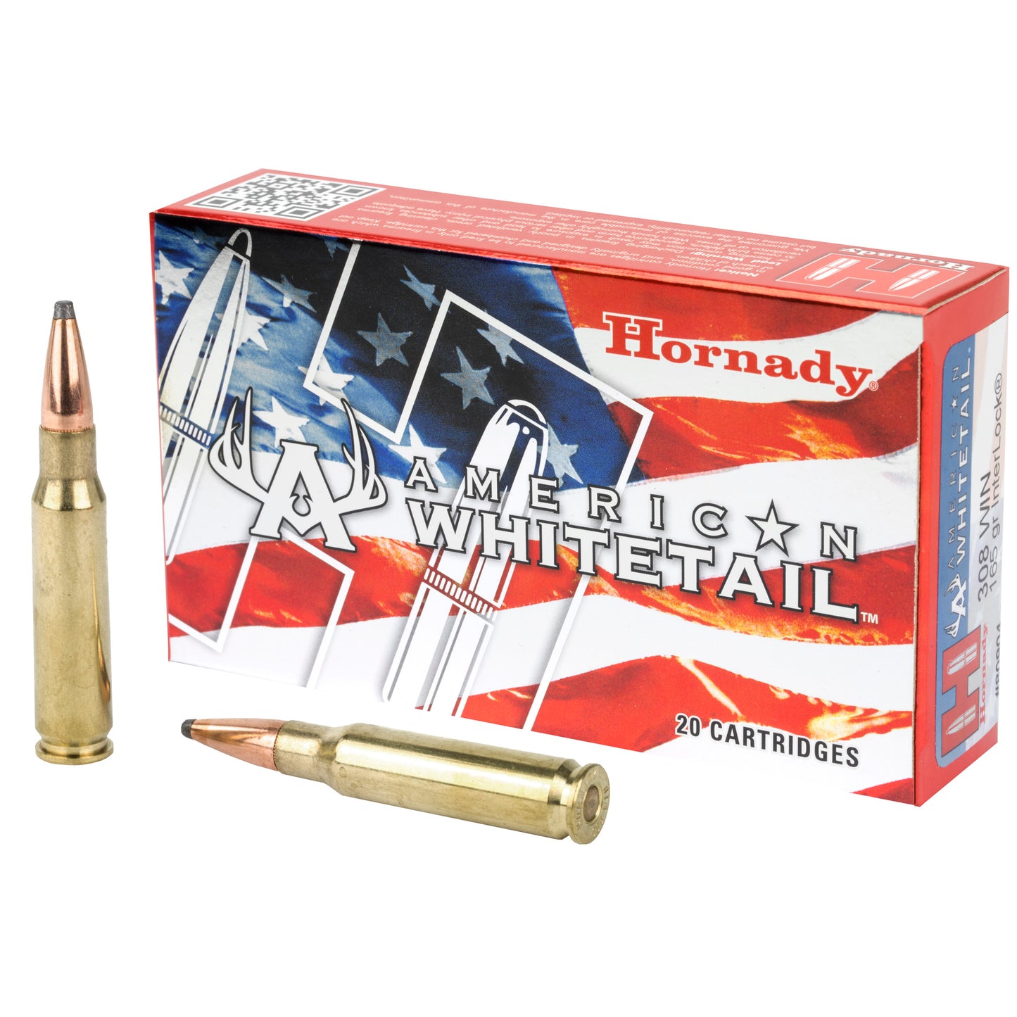 Hornady, American Whitetail, .308 Winchester, 165 Grain, InterLock, 20 Round Box