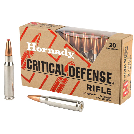 Hornady, Critical Defense Rifle, .308 Winchester, 155 Grain, FlexTip, 20 Round Box