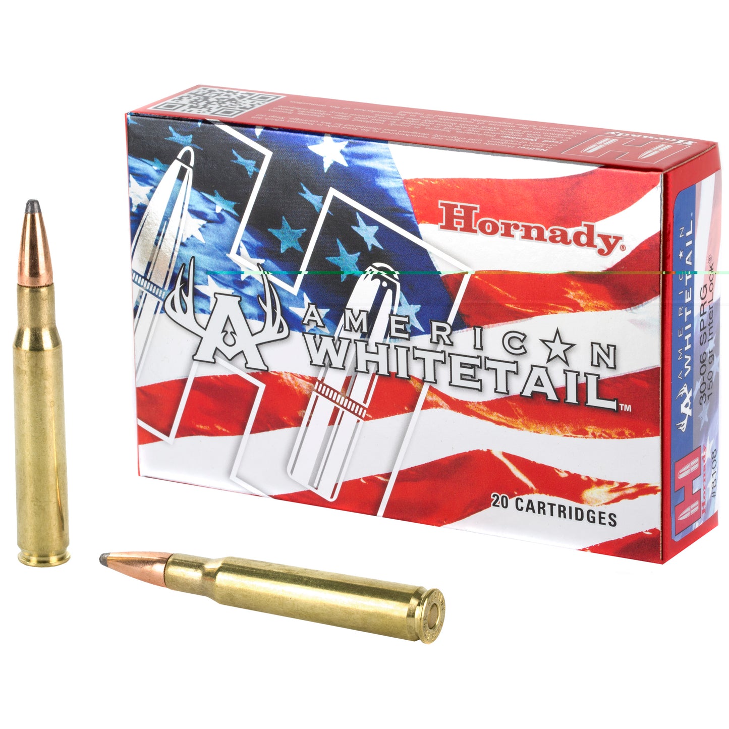 Hornady, American Whitetail, 30-06, 150 Grain, Interlock Soft Point, 20 Round Box