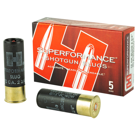 Hornady, Superformance, 12 Gauge,2.75", 300 Grain, MonoFlex, Sabot Slug, 5 Round Box