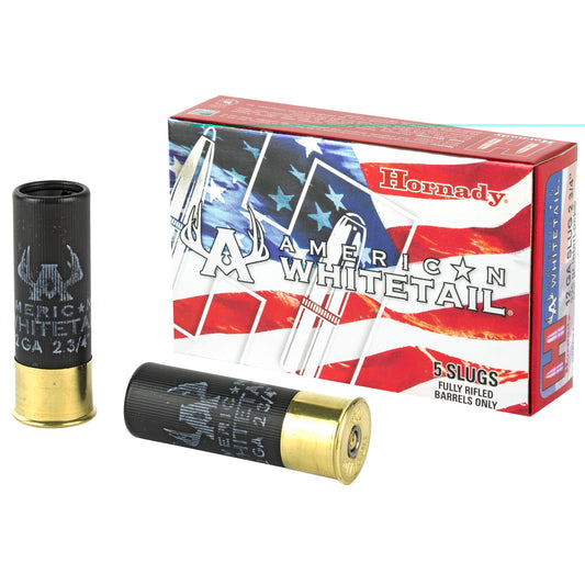 Hornady, American Whitetail, 12 Gauge, 2.75", 325 Grain, InterLock, Rifled Slug, 5 Round Box