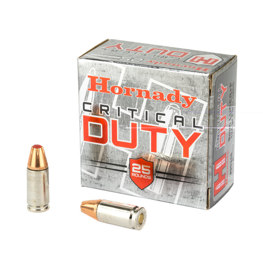 Hornady, Critical Duty, 9MM +P, 124 Grain, FlexLock Duty, 25 Round Box