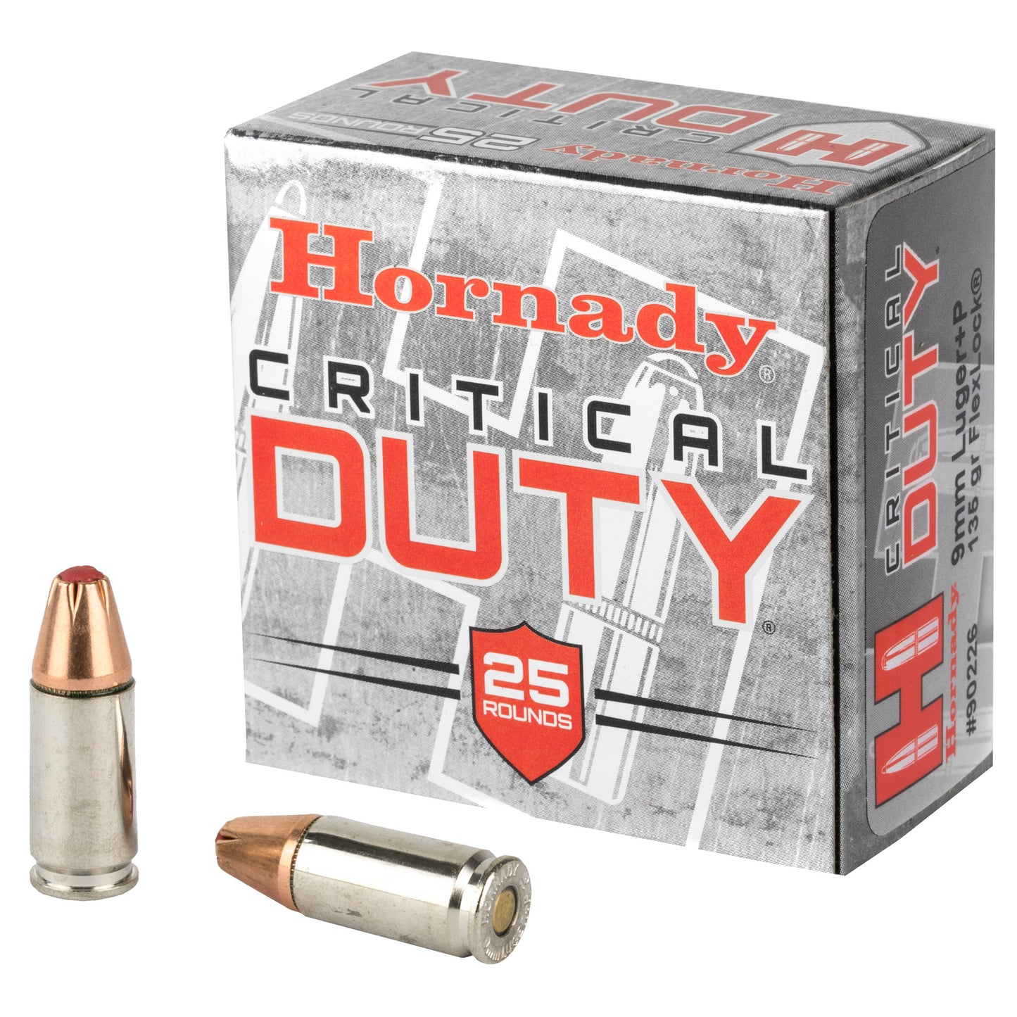 Hornady, Critical Duty, 9MM +P, 135 Grain, FlexLock Duty, 25 Round Box