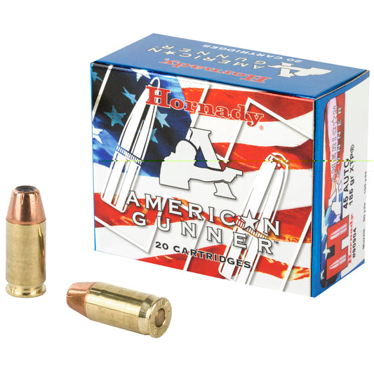 Hornady, American Gunner, 45 ACP, 185 Grain, XTP, 20 Round Box