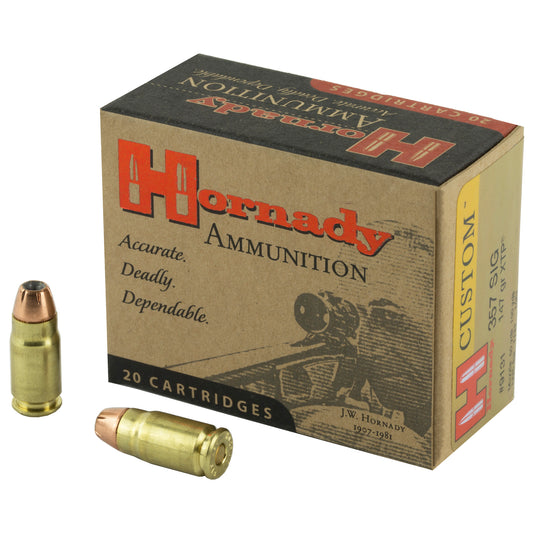 Hornady, Custom Ammunition, 357 Sig, 147 Grain, XTP, 20 Round Box