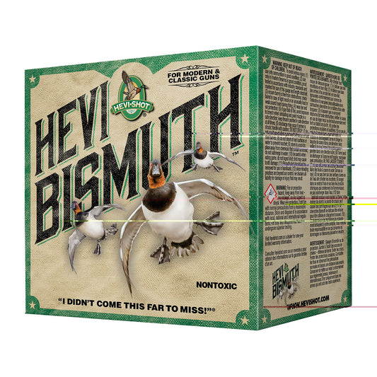 HEVI-Shot, HEVI-Shot, HEVI-Bismuth, 12 Gauge 3", Max Dram, 1 3/8 oz, #4 Shot Size, 25Rd Box