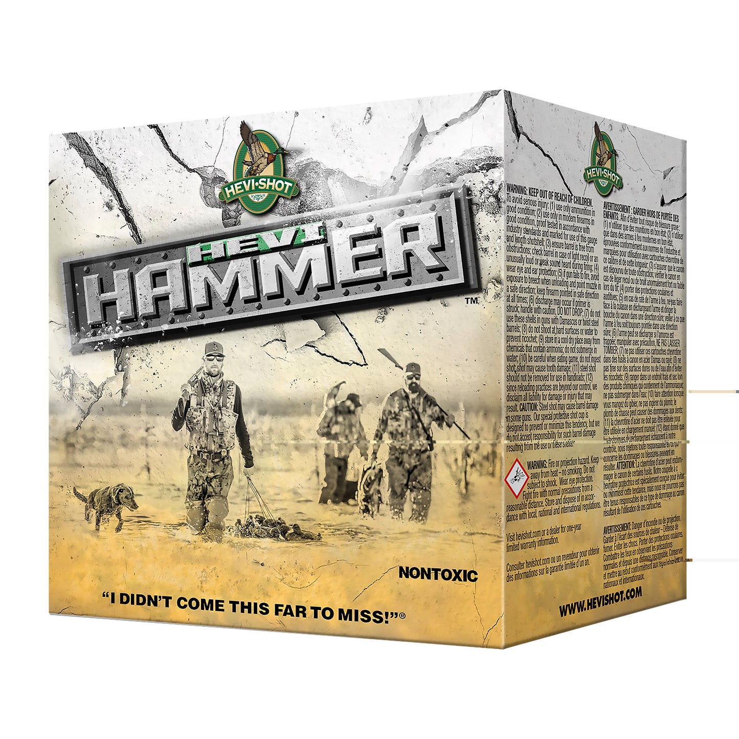 HEVI-Shot, HEVI-Hammer, 12 Gauge 3", Max Dram, 1 1/4 oz, #2 Shot Size, 25Rd Box