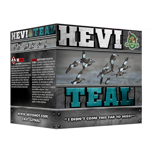 HEVI-Shot, HEVI-Teal, 12 Gauge 3", Max Dram, 1 1/4 oz, #6 Shot Size, 25Rd Box