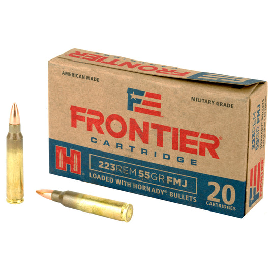 Frontier Cartridge, Lake City, 223 Rem, 55 Grain, Full Metal Jacket, 20 Round Box