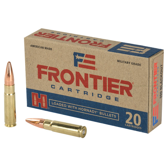 Frontier Cartridge, Lake City, 300 Blackout, 125 Grain, Full Metal Jacket, 20 Round Box