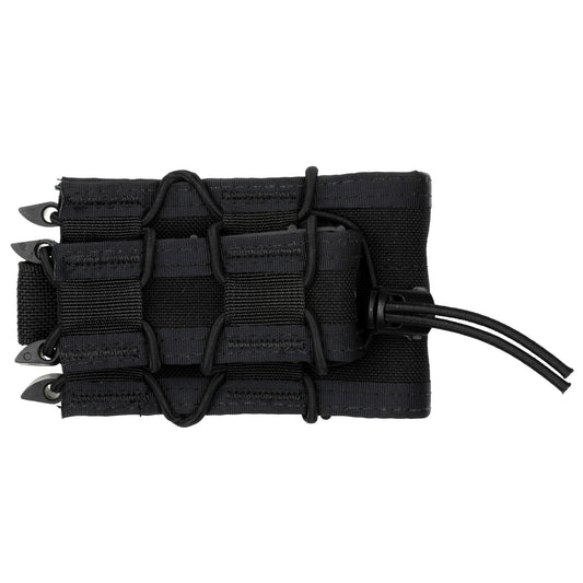 High Speed Gear, Double Decker TACO, Dual Magazine Pouch, Molle, Fits (1) Rifle Magazine and (1) Pistol Magazine, Hybrid Kydex and Nylon, Black