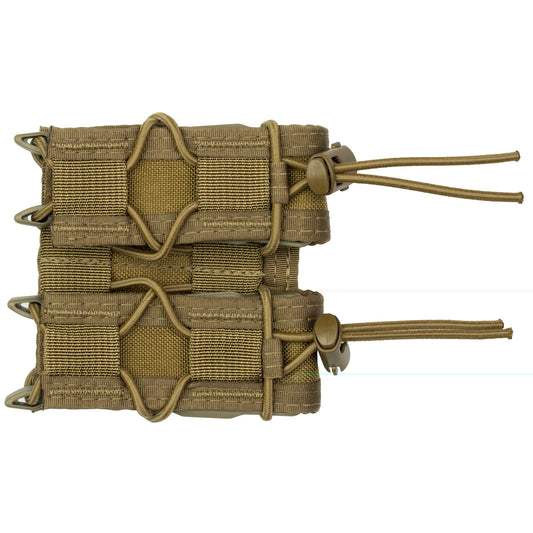 High Speed Gear, Pistol TACO, Double Magazine Pouch, Molle, Fits Most Pistol Magazines, Hybrid Kydex and Nylon, Coyote Brown