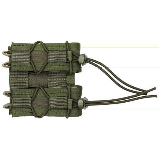 High Speed Gear, Pistol TACO, Double Magazine Pouch, MOLLE, Fits Most Pistol Magazines, Hybrid Kydex and Nylon, Olive Drab Green