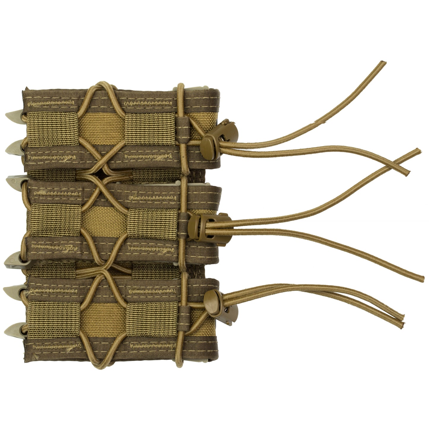 High Speed Gear, Pistol TACO, Triple Magazine Pouch, MOLLE, Fits Most Pistol Magazines, Hybrid Kydex and Nylon, Coyote Brown