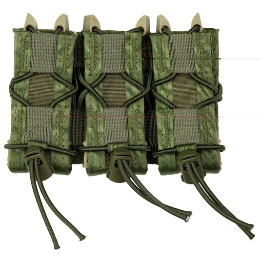 High Speed Gear, Pistol TACO, Triple Magazine Pouch, MOLLE, Fits Most Pistol Magazines, Hybrid Kydex and Nylon, Olive Drab Green