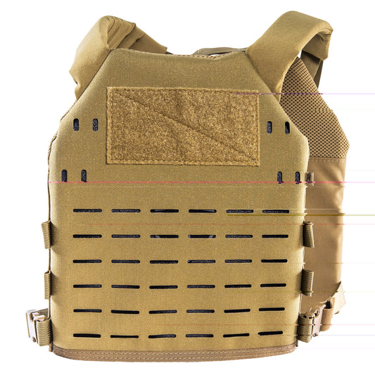 High Speed Gear, Core Plate Carrier, Body Armor Carrier, Designed to Fit Small SAPI or 8"X10" Commercial Plates, Nylon Construction, Coyote Brown