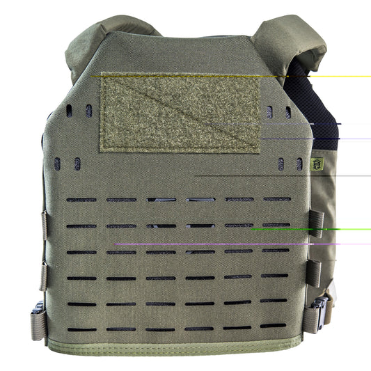 High Speed Gear, Core Plate Carrier, Body Armor Carrier, Designed to Fit Small SAPI or 8"X10" Commercial Plates, Nylon Construction, Olive Drab Green