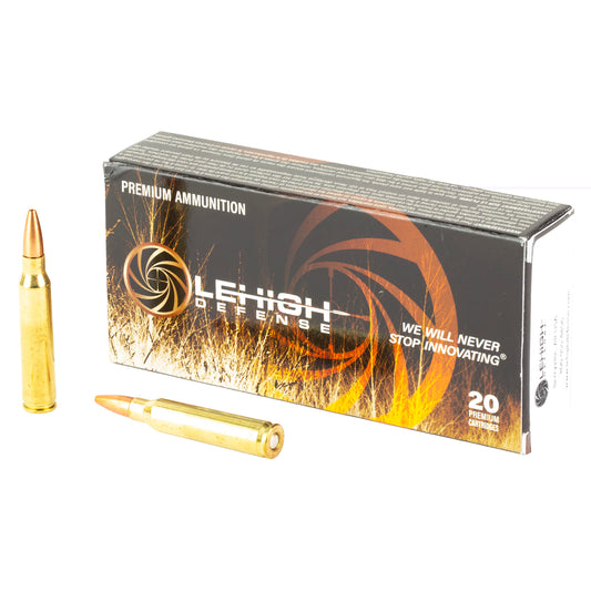 Lehigh Defense, Controlled Chaos, .223 Remington, 55 Grain, Fracturing Tip BTHP, 20 Round Box