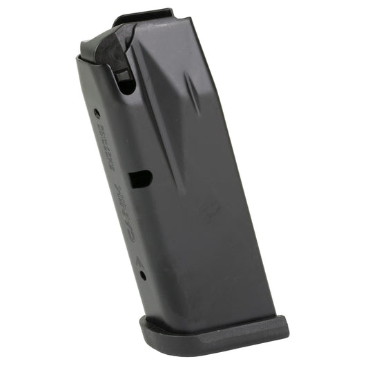 CANIK, MC9 Magazine, 9MM, 12 Rounds, Fits Canik MC9, Matte Finish, Black, Includes Black Finger Rest Baseplate and Flush Baseplate