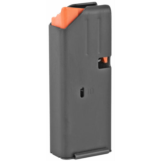 DURAMAG, DuraMag SS, Magazine, 9MM, Colt Pattern, 10 Rounds, Fits AR9 Rifles, Stainless, Orange AGF Anti-tilt Follower, Black