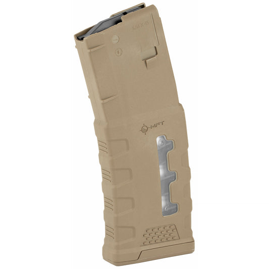 Mission First Tactical, MFT Window EXD Polymer Magazine, 223 Remington/556NATO, .300 AAC Magazine, 30 Rounds, Fits AR Rifles, Polymer, Flat Dark Earth