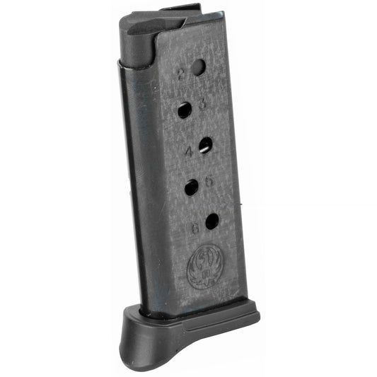 Ruger, Magazine, 380ACP, 6 Rounds, Fits Ruger LCP, with Finger Rest, Steel, Blued Finish
