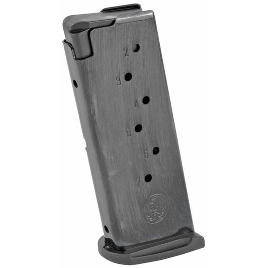 Ruger, Magazine, 9MM, 7 Rounds, Fits Ruger LC9 and EC9s, with Finger Rest, Steel, Blued Finish