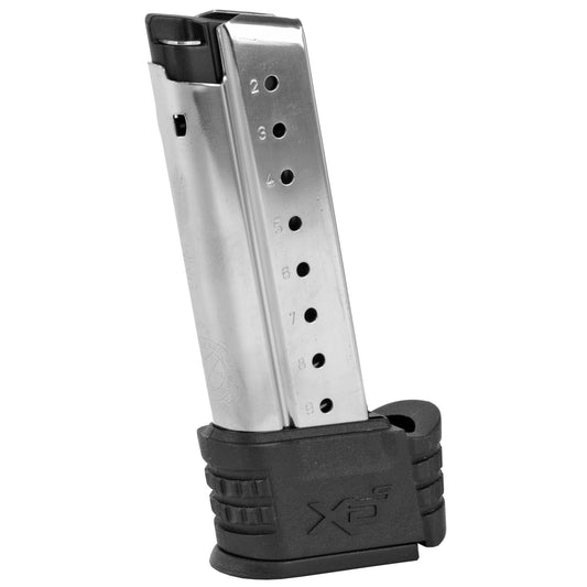 Springfield, Magazine, 9MM, 9 Rounds, Fits Springfield XDS, with Sleeve for Backstaps 1 & 2, Does Not Fit Mod2, Stainless