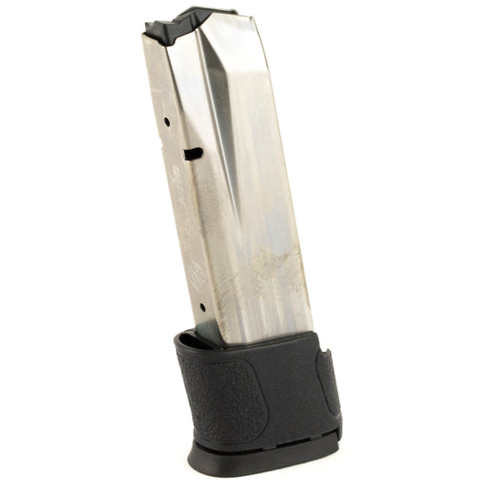 Smith & Wesson, Magazine, 45ACP, 14 Rounds, Fits M&P, with BlackGrip Extension, Stainless, Silver