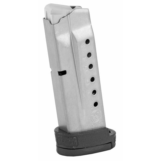 Smith & Wesson, Magazine, 9MM, 8 Rounds, Fits M&P SHIELD, with Finger Rest, Stainless