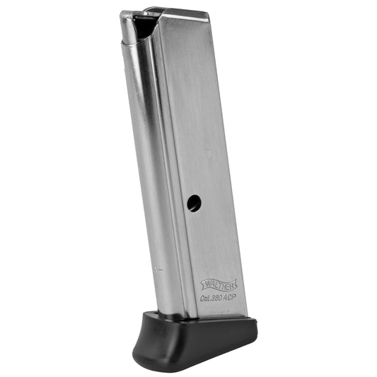 Walther, Magazine, 380ACP, 7 Rounds, Fits PPK/S, with Finger Rest, Nickel Finish