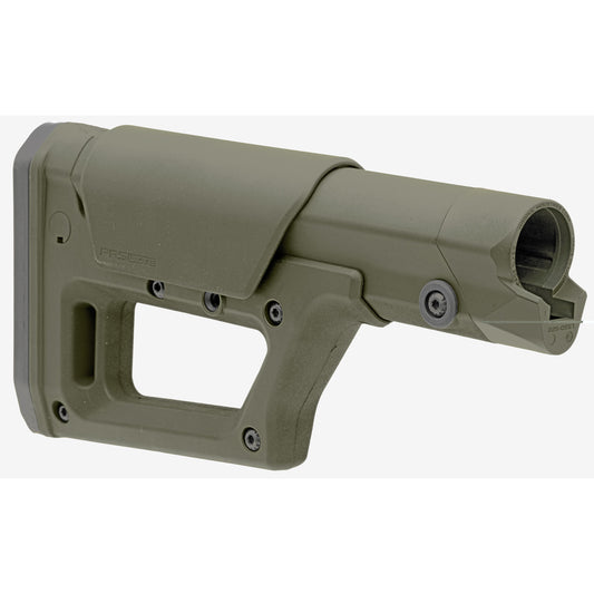 Magpul Industries, PRS Lite Stock, Adjustable LOP (13.85-15.25" in .14" Increments), Adjustable Comb Height (Adjusts From Flush to +.8" in .1" Increments), Compatible With Carbine/SR25/A5 Receiver Extension Tubes, OD Green