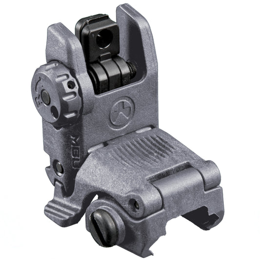 Magpul Industries, MBUS Back-Up Rear Sight Gen 2, Fits Picatinny Rails, Flip Up, Gray