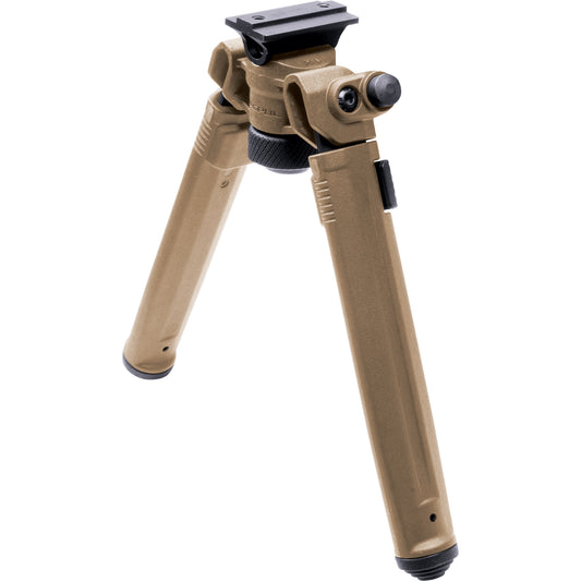 Magpul Industries, Bipod, Hard Anodized 6061 T-6 Aluminum, Fits A.R.M.S And 17S Style Rails, 6.3"-10.3" Length, Weight 11oz, Flat Dark Earth