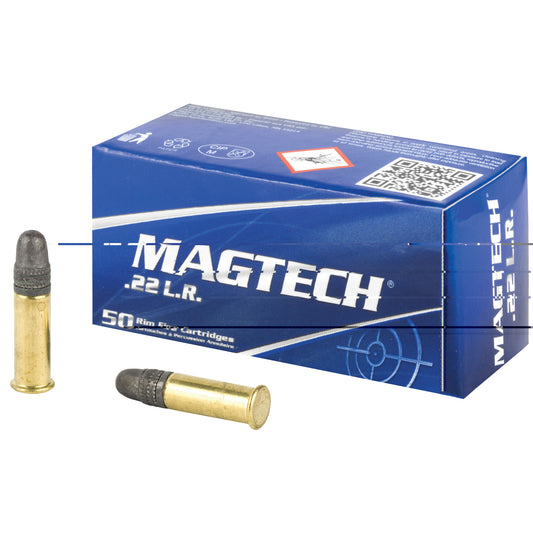 Magtech, Rimfire, 22 LR, 40Gr, Lead Round Nose, 50 Rounds Per Box, 100 Boxes, 5000 Rounds Per Case