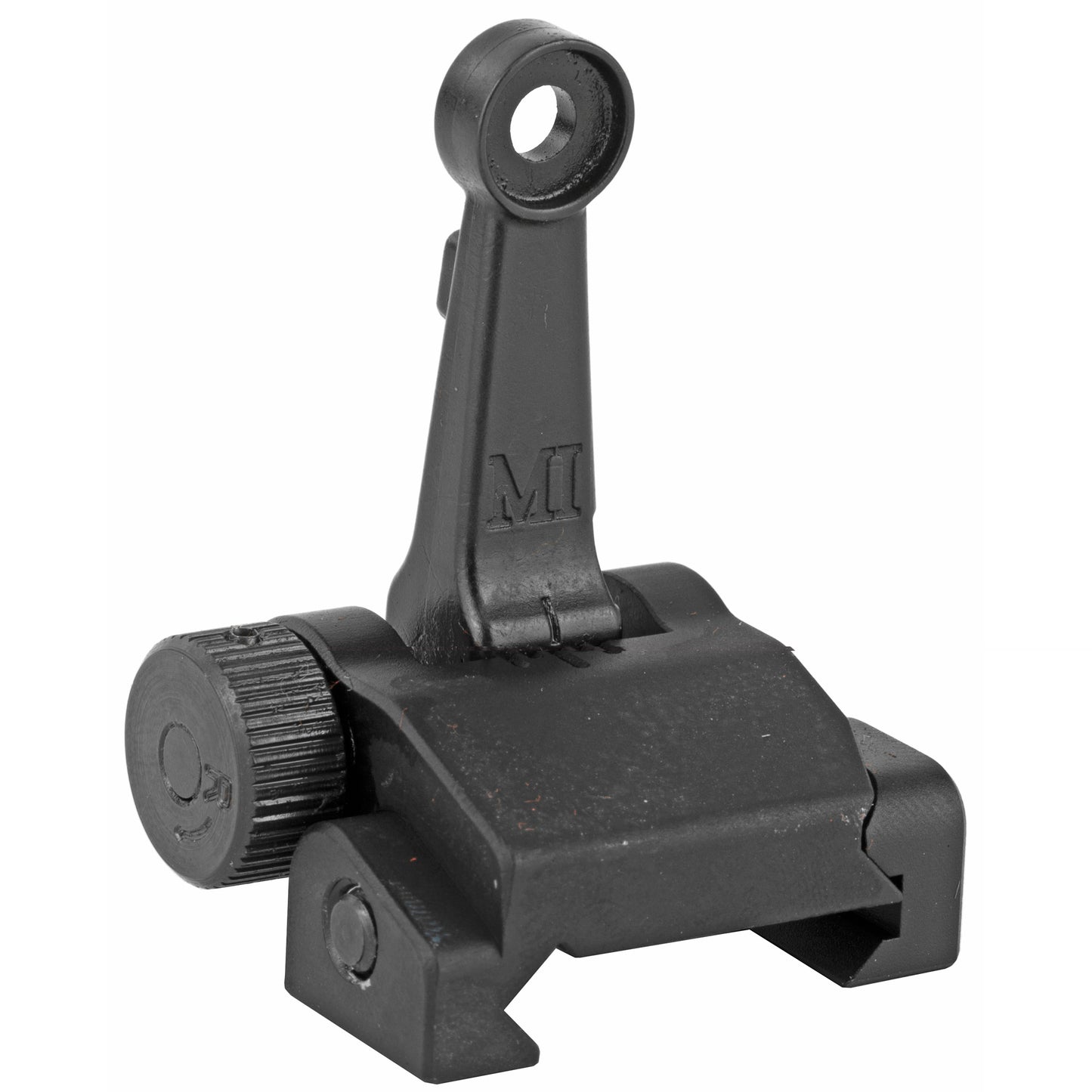 Midwest Industries, Combat Rifle Rear Sight, Low Profile Flip Sight, Mil-Spec Sight Height, Ordnance Grade Steel and 6061 Aluminum, Black Finish