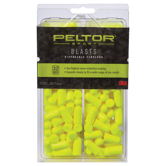 3M/Peltor, Sport Blasts, Ear Plug, Yellow, Disposable, Hearing Protection, 80/Pair