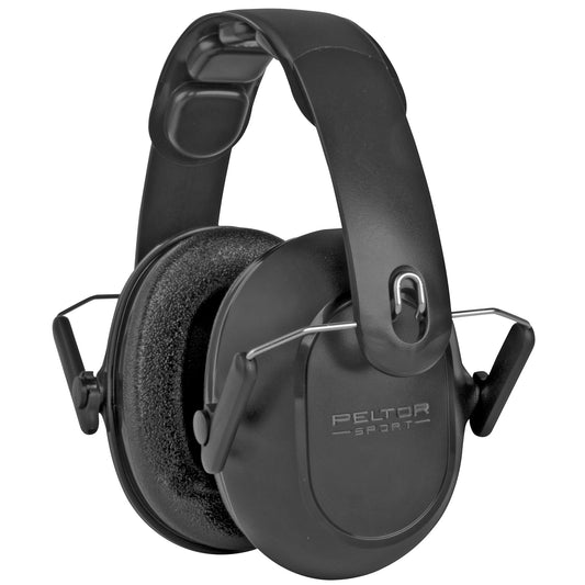 3M/Peltor, Sport Compact, Earmuff, NRR 22, Black Finish, Will Not Fit Adults - Ideal For Smaller Heads