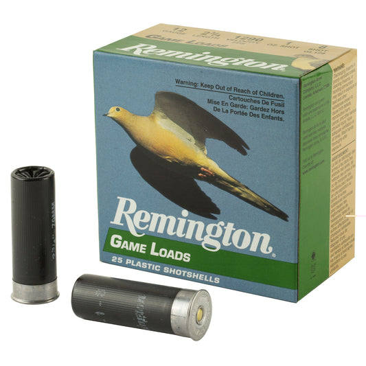 Remington, Game Load, 12 Gauge, 2.75", #8, 3.25 Dr, 1 oz., 25 Round Box