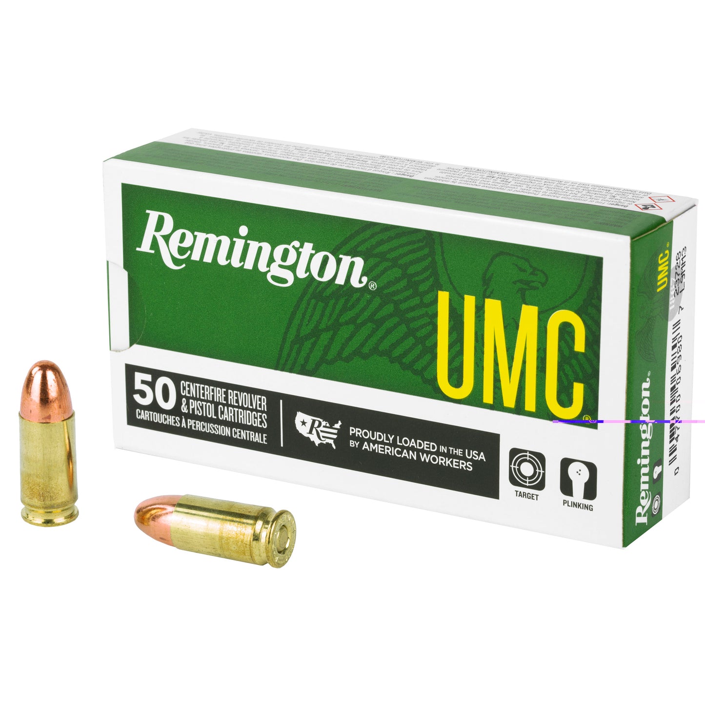 Remington, UMC, 9MM, 115 Grain, Full Metal Jacket, 50 Round Box