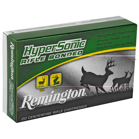 Remington, Hypersonic, 30-06 Springfield, 150 Grain, Ultra Bonded Pointed Soft Point, 20 Round Box