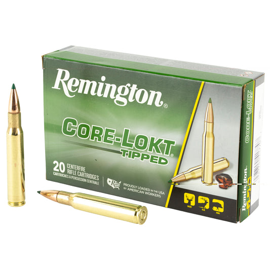 Remington, CORE-LOKT, TIPPED, 30-06 Springfield, 165 Grain, Polymer Tip, 20 Round Box